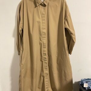 Gap Three-Quarter Sleeve Midi Shirtdress